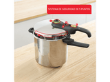 Olla express - Tefal Secure Trendy P2584402, 8 L, 2 programas de cocción, Acero Inoxidable, Verde