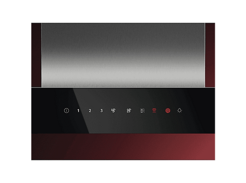 Campana decorativa - AEG GB67D91HL, 3 velocidades, 600 m³/h, Función Brisa, 90 cm, Inox con panel de cristal negro