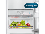 Frigorífico combi - Cecotec Bolero CoolMarket Combi 356 Grey Glass D, Total No Frost, 200 cm, 356 l, Inverter Plus, Puertas de cristal, Grey Glass
