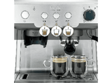 Cafetera express - Breville VCF126X, Con Molinillo, 15 bares, Hasta 2 tazas, Depósito 2.8l, Vaporizador, Plata