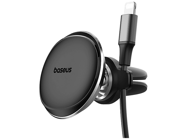 Soporte de móvil para coche - Baseus Magnetic Car Mount, Universal, Magnético ultrapotente, Para rejilla de ventilación, Rotación 360º, Negro