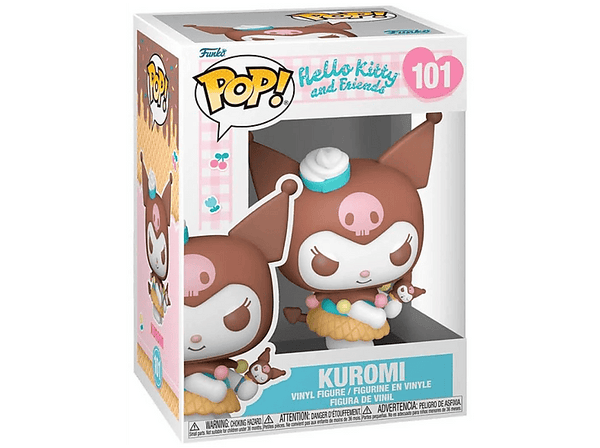 Figura Funko Pop! - Hello Kitty - Sanrio Kuromi con Helado, Vinilo, 9 cm