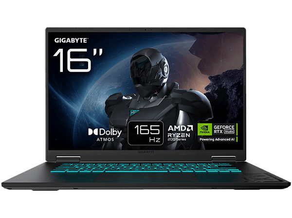 Portátil gaming - Gigabyte GAMING A16 3VHK3ES864SD, 16" WUXGA, AMD Ryzen™ 7 260, 32 GB RAM, 1 TB SSD, GeForce RTX™ 5060, Sin sistema operativo