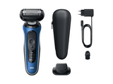 Afeitadora - Braun Series 6  62-B1200S, 1 accesorio de precisión, 60 min autonomía, Afeitado en seco y en mojado, Azul
