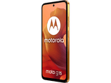 Móvil - Motorola Moto g15, Naranja, 128 GB, 8 GB RAM, 6.72 LCD, MediaTek Helio G81, Full HD+, Cuero Vegano, 5200 mAh