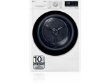 Secadora bomba de calor -  LG RH80V9AV4N, 8 kg, 14 programas, Dual Inverter Compressor™, Eco Hybrid™, Display Gran LED, Blanco