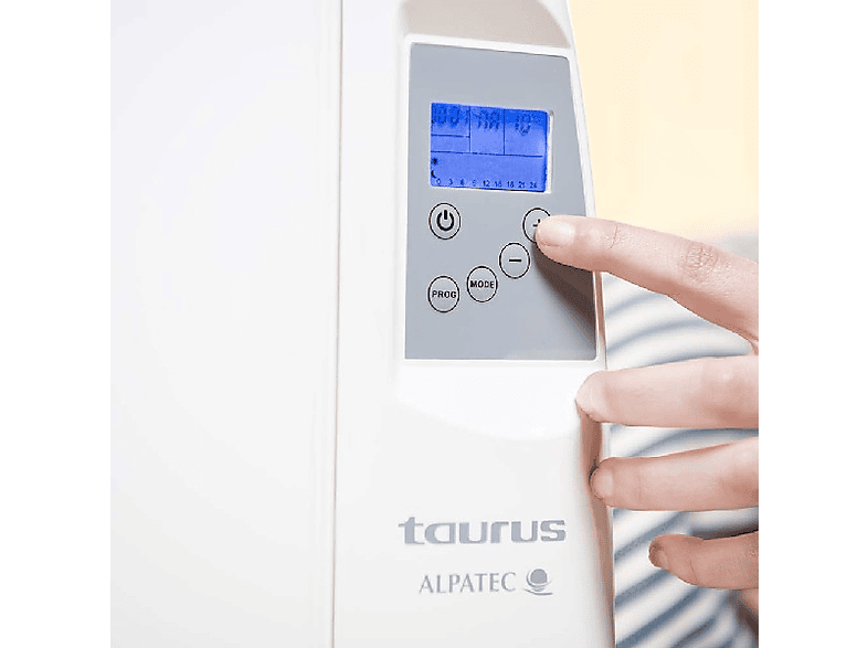 Emisor térmico - Taurus Malbork 900, 2 modos, 900 W, Programable, Temperatura ajustable, Blanco