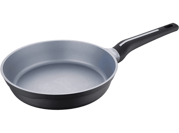 Sartén - Bergner Bistro Grey SG6421, 24x6 cm, Aluminio fundido, Inducción, Mango ergonómico, Negro