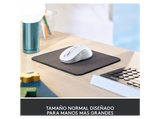 Ratón inalámbrico - Logitech Signature M650, Para manos grandes, Bluetooth-USB, Clics silenciosos, Windows, macOS, Personalizable, Blanco