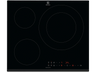Placa de inducción - Electrolux LIL60336, 3 zonas, Zona grande 32 cm, Biselada, 60 cm, Negro