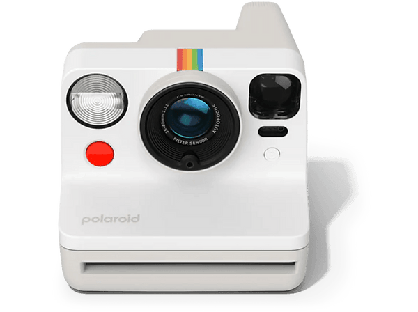 Cámara instantánea - Polaroid Now Generation 3 + Paquete de película Color i-Type, Flash preciso, Guijarro blanco