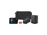 Cámara deportiva - Pack GoPro Hero 13 Black Power Bundle, HyperSmooth 6.0, 5.3 K, 27MP, Autonomía 2.5 h, HDR, Sumergible 10m, Cámara lenta, Negro