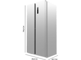 Frigorífico americano - Cecotec Bolero CoolMarket SBS 430 Inox E, Total No Frost, 177 cm, 430 L, Multi Air Flow, Motor Inverter Plus, Inox
