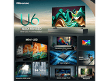 TV Mini LED 50 - Hisense 50U6NQ, UHD 4K, Quad Core/MT9603, Dolby VIsion&Atmos, Smart TV, Mini LED, Game Bar, IA, Negro