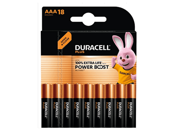 Pilas - Duracell LR03, AAA, Pack de 18