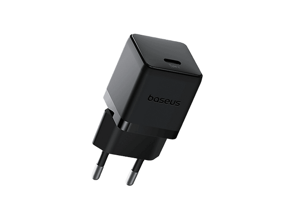Cargador de pared - Baseus PALM, 30W, Tipo C, Carga rápida, Tamaño extrapequeño, Control inteligente de temperatura, Universal, Negro