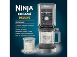 Heladera - Ninja CREAMi Deluxe NC501EU,  800 W, 709 ml por tarrina,  10 Programas, Negro/Plateado