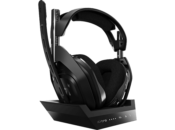 Auriculares gaming - Astro A50, De diadema, Inalámbricos, Multiplataforma, PS/PC/Mac, Hasta 15 horas, Micrófono, Negro