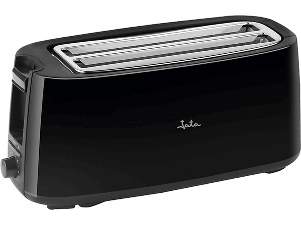 Tostadora - Jata JETT1585, 1400W, 2 ranuras, 7 niveles de tostado, Función descongelación, Bandeja recogemigas, Negro
