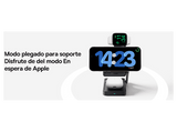 Base de carga - Baseus PicoGo AF21 3-en-1, Universal con carga magnética, Qi2.2 35W, Carga rápida de tres dispositivos, Portátil, Negro Cosmic