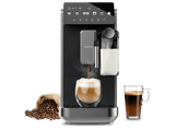 Cafetera superautomática - Cecotec Cremmaet Lungo Latte, Depósito de leche, 19 bares, 7 bebidas, Molinillo Acero inoxidable, depósito 2 L, Negro