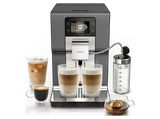 Cafetera superautomática - Krups Intuition Experience Hot&Cold, Pantalla táctil , 36 Recetas, Jarra de leche, Titanio, 15 bar, 2 tazas, Negro