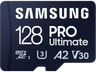 Tarjeta Micro SDXC - Samsung PRO Ultimate UHS-I , 128GB, Hasta 200 MB/s, U3, V30, Azul