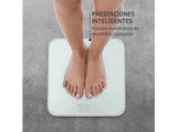 Báscula de baño - Rowenta Classic BS1901 , 180 kg, Pantalla invisible con iluminación LED, Diseño plano, Apagado automático, Cristal templado, Blanca