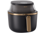 Freidora de aire - Philips Airfryer NA342/00 serie 3000, 7,2 L, 2000 w, 200 °C, 16 Programas, Tecnología RapidAir Plus, Pantalla Táctil, Negro/Oro