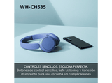 Auriculares inalámbricos - Sony WH-CH535G, Bluetooth 6.0, 55 h batería, Carga rápida, 360 Reality Audio, Conexión multipunto, Diadema, Verde