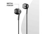 Auriculares - Music Sound IN EAR, Ergonómico, De cable, Escucha inmersiva, Negro