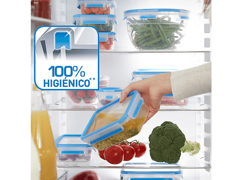 Pack Tupper - Tefal Clip&Close K3029012, 5 recipientes , 0.15 L-3.7 L,  Plástico, Transparente