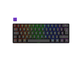 Teclado gaming - ISY IGK-5100-WT-ES, Mini RGB, Mecánico, Cable, Teclas iluminadas, Negro