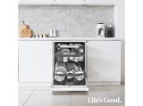Lavavajillas - LG DF375HWS, 14 servicios, 10 programas, 60 cm, LED táctil, Tercera bandeja, TrueSteam™, QuadWash™, Blanco