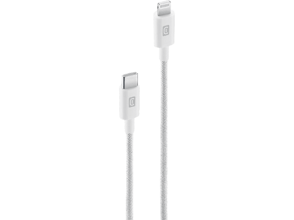 Cable USB-C a Lightning - CellularLine, 1.5 m, USB C a Lightning, Apple, Blanco