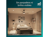 Ventilador de techo - Philips Olas 28 W + 24 W, LED, 3 Velocidades, Negro/Madera