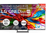 TV QNED MiniLED 75 - LG 75QNED93A6A, UHD 4K, Procesador Inteligente α8 AI Processor 4K Gen2, Smart TV, DVB-T2 (H.265), Negro