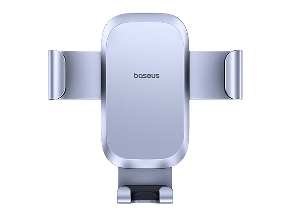 Soporte de móvil para coche - Baseus METAL AGE GRAVITY, Para rejilla de aire, Estable con reducción de ruido, Gris Space