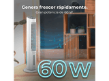 Climatizador evaporativo - Cecotec EnergySilence 2000 SkyCool, 60 W, 3 L, 3 velocidades, 41, Oscilación 50º, Difusor de aromas, Blanco