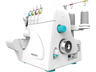 Máquina de coser - Cecotec BelleCouture OverLock, 1100 rpm de velocidad, Presión de prensatelas ajustable, Kit de accesorios, White