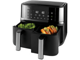 Freidora - Braun TwinCook 3 TD3030, Doble cubeta 2850 W, 8 l, Negro mate