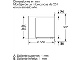 Microondas integrable - Balay 3CG6142B4, 800W, 5 niveles, Limpieza hidrolítica, Control deslizante, 20 l, Blanco