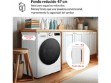 Lavadora carga frontal - LG F2WR5S08AGW, Serie fondo especial 500, 8 kg, 1200 rpm, 12 programas,  AI Direct Drive™, Steam™, Blanco