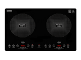 Placa inducción - KOENIC KIP 352925, Libre instalación, 2 Zonas, 3500W, Rango de Temperatura de 60–220°C, Control Táctil, Temporizador, Negro