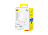 Cargador de pared - Baseus PicoGo GaN, Carga rápida, Tipo C, 45W, Universal, Blanco