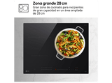 Placa inducción - LG CI5Z2420BN, 3 Zonas, Zona grande de 28 cm, 59 cm, Función Stop & Go, Negro