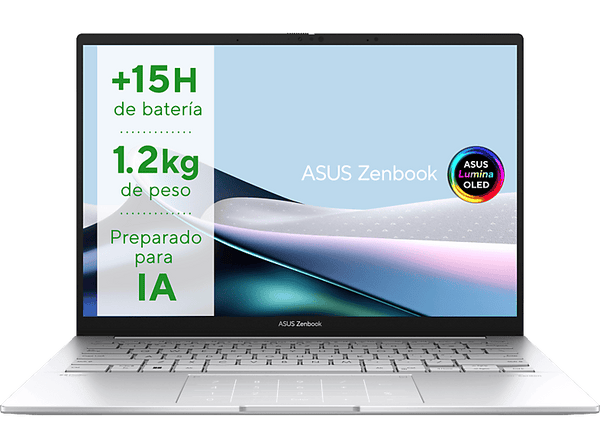 Portátil - ASUS  ZenBook 14 OLED UX3405MA-PZ539WU, 14" WQXGA+, Intel® Evo™ Core™ Ultra 7-155H, 16GB RAM, 1TB SSD, Arc™ Graphics, Windows 11 Home