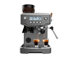 Cafetera express - Cecotec Power Espresso 20 Barista Steel & Grind, 20 Bares, Molinillo integrado, Vaporizador, Doble Thermoblock, 2200 W, Plata