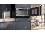 Microondas integrable - Siemens BF722R1B1, SerieIQ700,  1220 W, 5 niveles, Limpieza humidClean, Función cookControl, 21 l, Negro