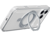 Funda móvil - CellularLine SPIN MAG, Para iPhone 17 Pro, Con soporte de anillo giratorio, Compatible con el ecosistema Magsafe, Transparente